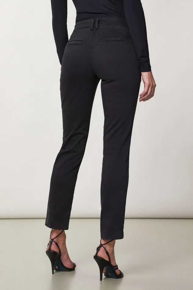 Jeans Women Patrizia Pepe Cotton Satin Chino Pants Nero