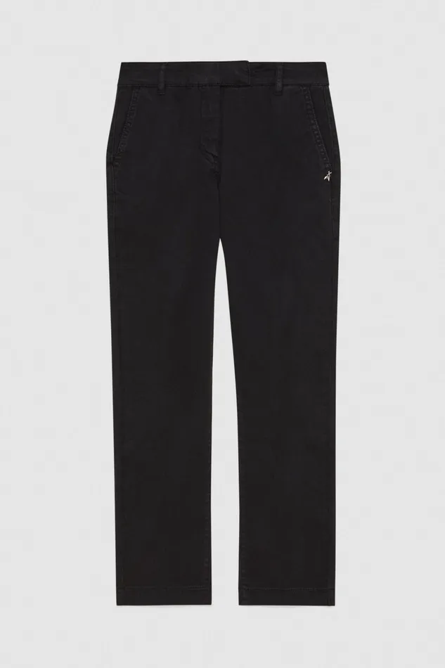 Jeans Women Patrizia Pepe Cotton Satin Chino Pants Nero