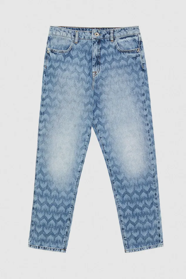 Jeans Women Patrizia Pepe Denim Cigarette Pants Monogram Blue Wash
