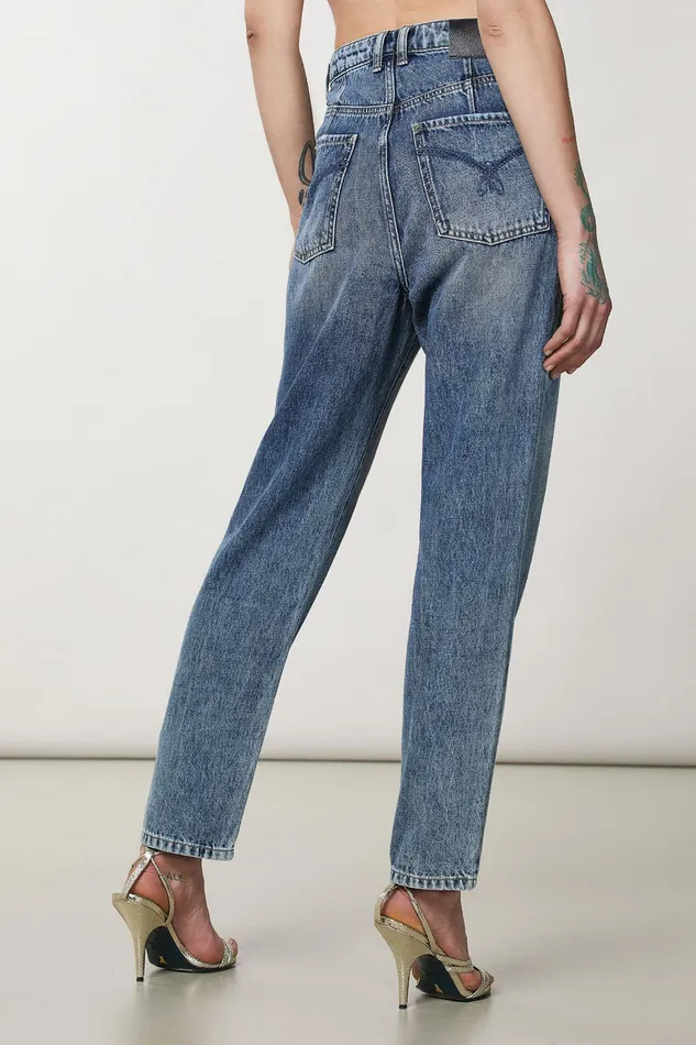 Jeans Women Patrizia Pepe High Waist Denim Pants Vintage Wash