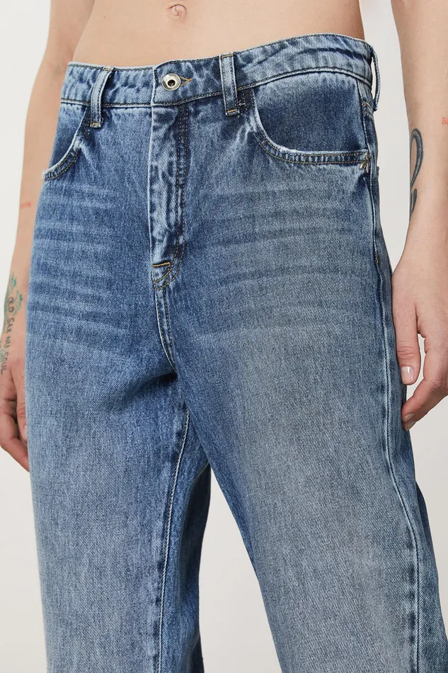 Jeans Women Patrizia Pepe High Waist Denim Pants Vintage Wash