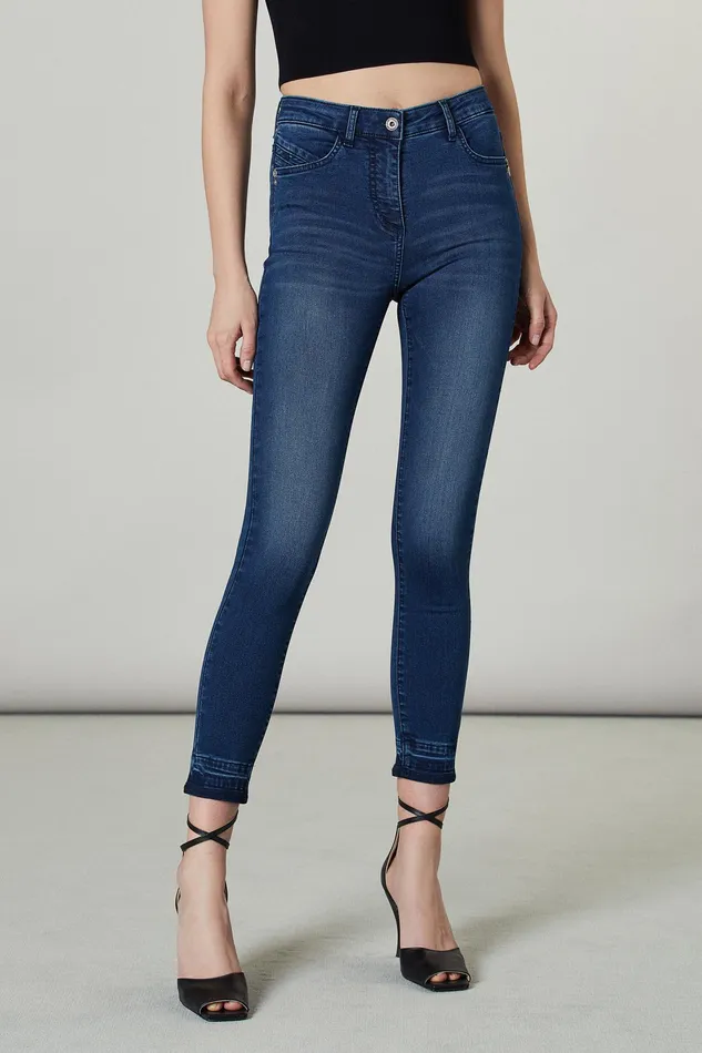 Jeans Women Patrizia Pepe Skinny Jeans Regular Waist Washed Blue