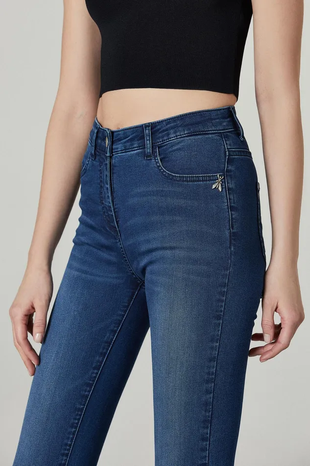 Jeans Women Patrizia Pepe Skinny Jeans Regular Waist Washed Blue
