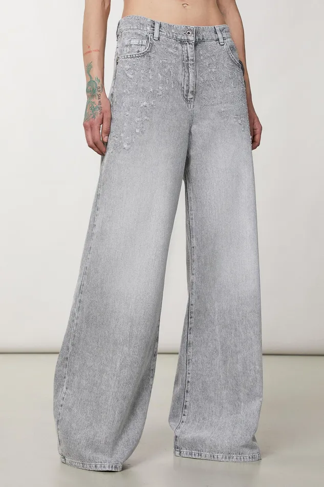Jeans Women Patrizia Pepe Soft Cotton Pants Mineral Gray Wash