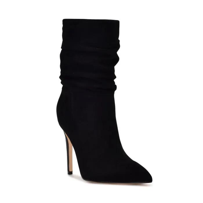 Jenn Dress Booties Black Suede Women Nine West Heels