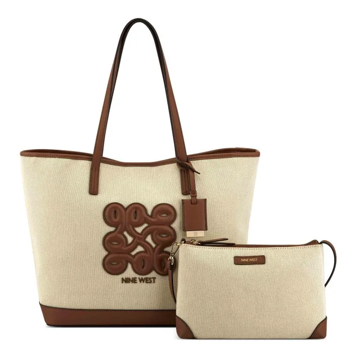 Jenson 2 In 1 Tote Natural Dark Camel WomenMen Nine West New Handbags
