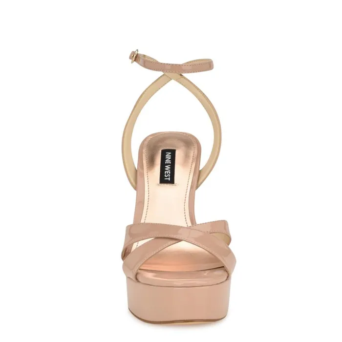 Jessie Platform Ankle Strap Sandals Light Natural Women Nine West Sandals