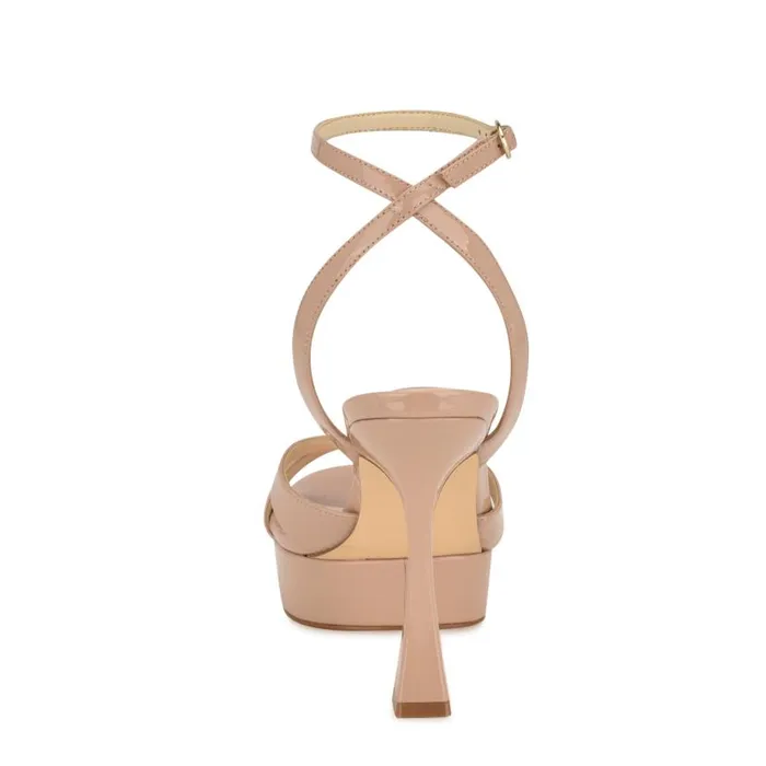 Jessie Platform Ankle Strap Sandals Light Natural Women Nine West Sandals