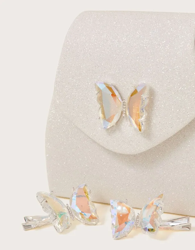 Jewel Butterfly Bag And Hair Clips Set Children Monsoon Girls039 Bags and Purses