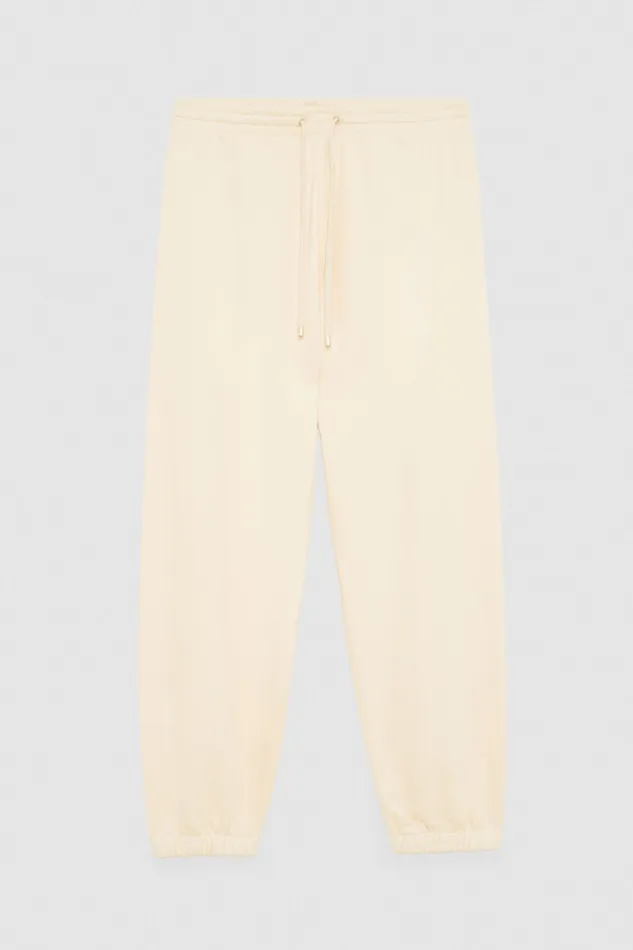 Joggers Women Patrizia Pepe Fleece Jogger Pants Ivory Skin