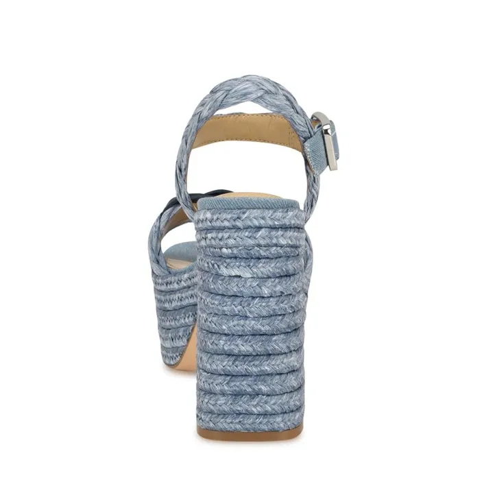 Jolane Espadrille Platform Sandals Blue Women Nine West Sandals
