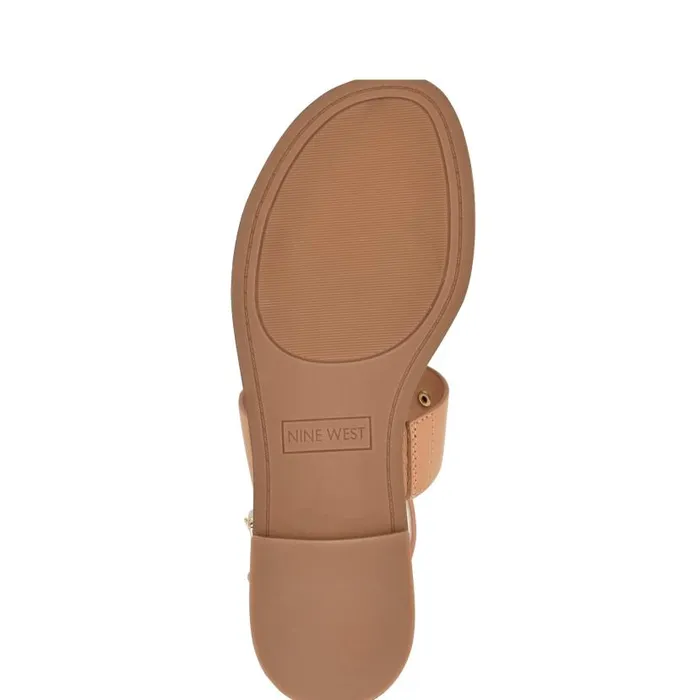 Jouise Ankle Strap Flat Sandals Light Natural Women Nine West Sandals