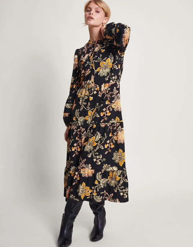 Juliet Shirt Print Dress Black Women Monsoon Dresses