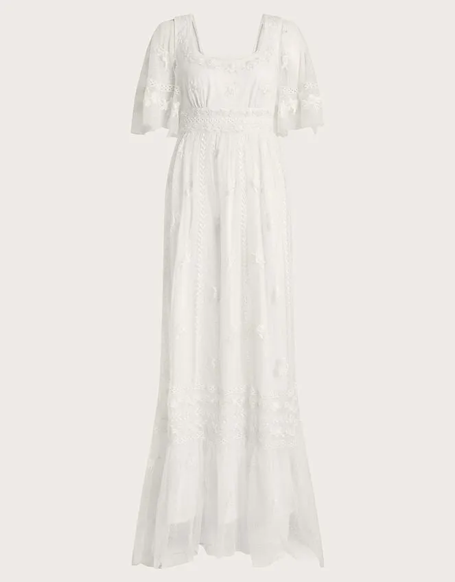 Julita Embroidered Lace Bridal Dress Ivory Women Monsoon Dresses