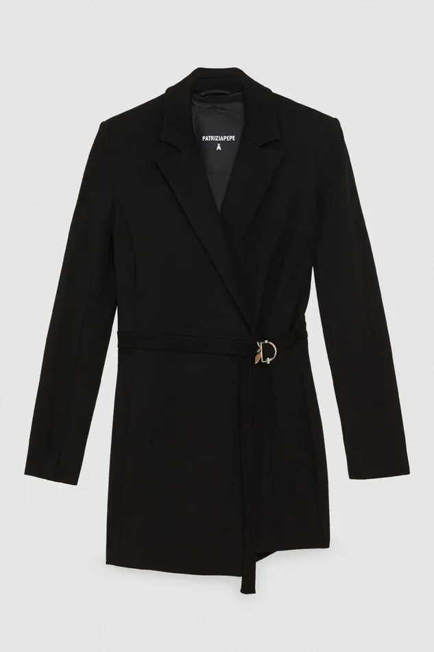 Jumpsuits Women Patrizia Pepe Essential Asymmetrical Short Jumpsuit Nero