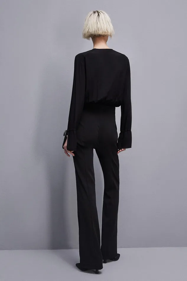 Jumpsuits Women Patrizia Pepe Essential Crepe Jumpsuit Nero