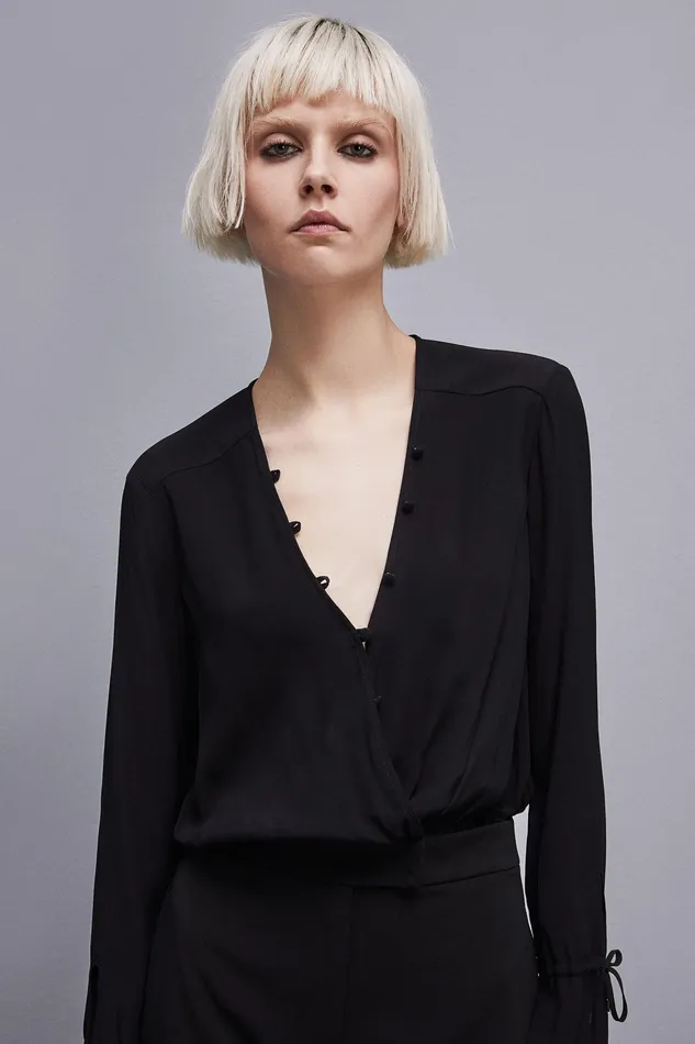 Jumpsuits Women Patrizia Pepe Essential Crepe Jumpsuit Nero