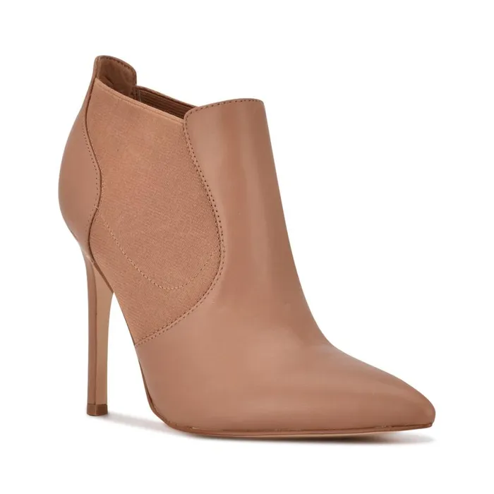 Kaia Dress Booties Nude Leather Women Nine West Boots and Booties