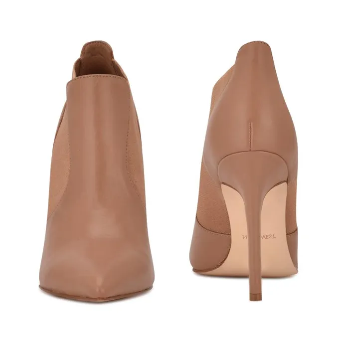 Kaia Dress Booties Nude Leather Women Nine West Boots and Booties