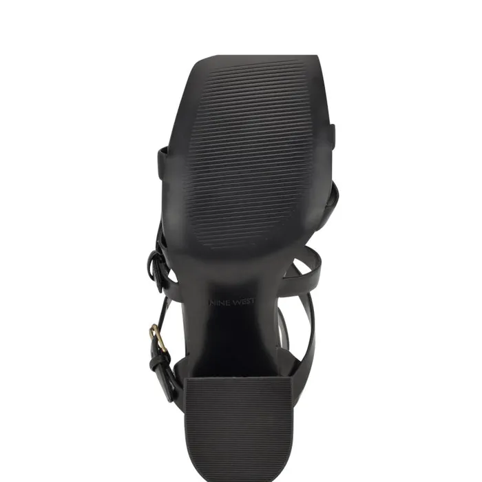Karrly Ankle Strap Heeled Sandals Black Women Nine West Sandals