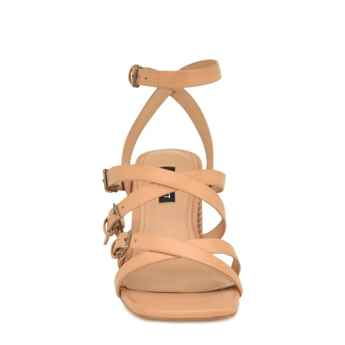 Karrly Ankle Strap Heeled Sandals Light Natural Women Nine West Heels