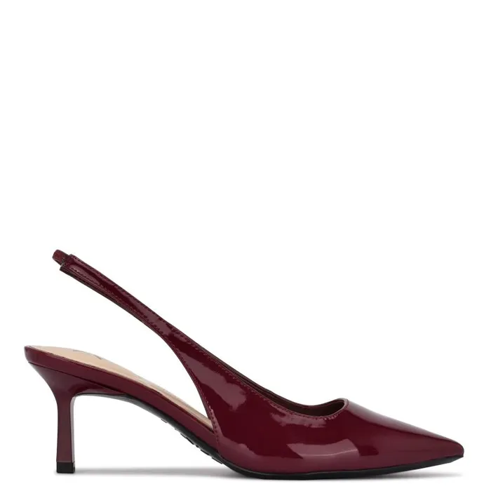 Kately 92159 Slingback Pumps Plum Patent Women Nine West Heels