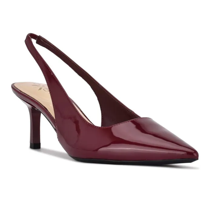 Kately 92159 Slingback Pumps Plum Patent Women Nine West Heels