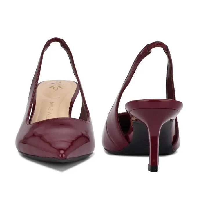 Kately 92159 Slingback Pumps Plum Patent Women Nine West Heels
