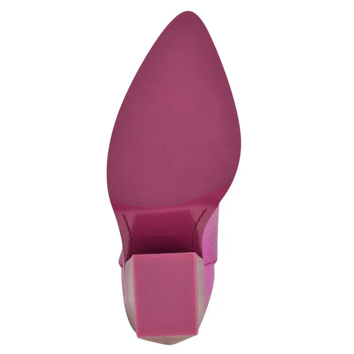Keeks Western Boot Metallic Pink Women Nine West Boots and Booties