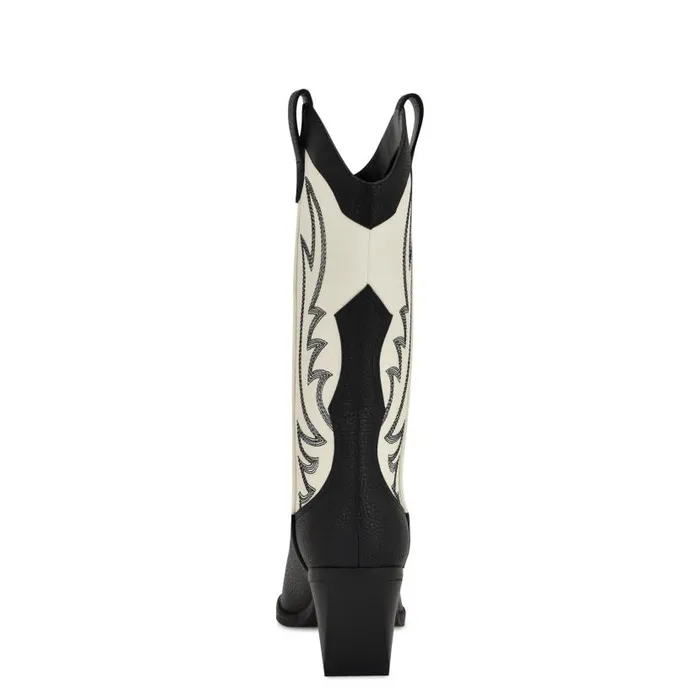 Keeks Western Boot Whiteblack Women Nine West Boots and Booties