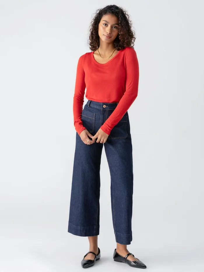 Keep It Simple Tee Cherry Red Women Sanctuary Clothing Tees and Tops