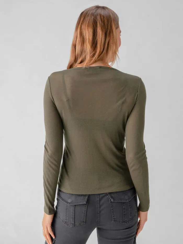 Keep It Simple Tee Dark Olive Women Sanctuary Clothing Tees and Tops
