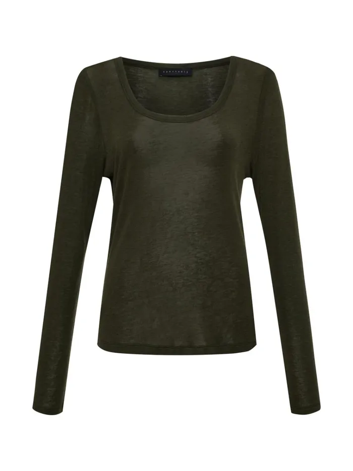 Keep It Simple Tee Dark Olive Women Sanctuary Clothing Tees and Tops
