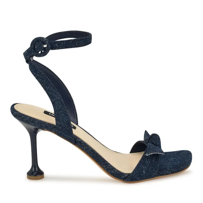 Kensta Bow Sandals Denim Women Nine West Sandals