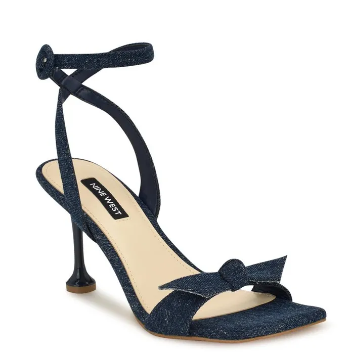Kensta Bow Sandals Denim Women Nine West Sandals