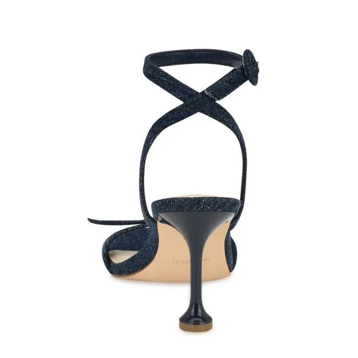 Kensta Bow Sandals Denim Women Nine West Sandals
