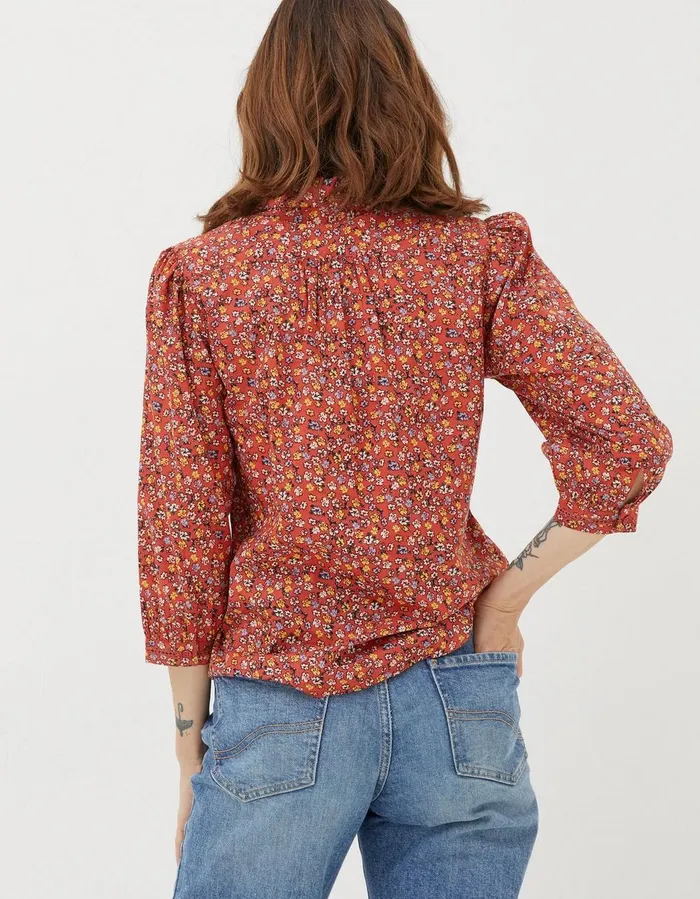 Kerry Gradient Floral Shirt Vintage Red Women FatFace Shirts and Blouses