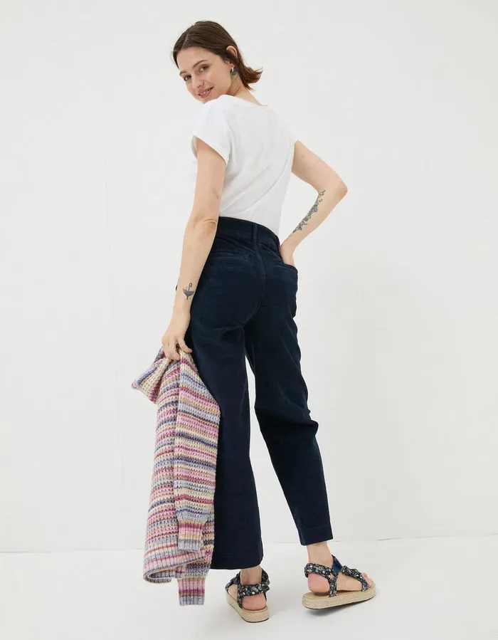Keswick Cord Trouser Dark Navy Women FatFace Trousers and Leggings