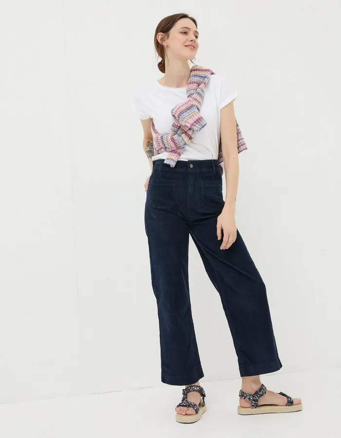 Keswick Cord Trouser Dark Navy Women FatFace Trousers and Leggings