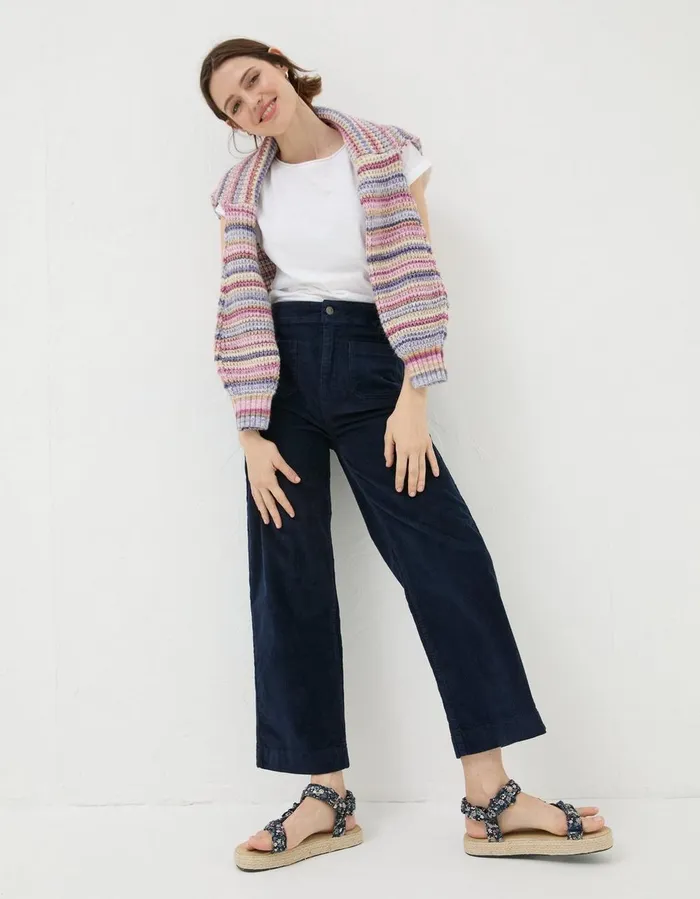 Keswick Cord Trouser Dark Navy Women FatFace Trousers and Leggings