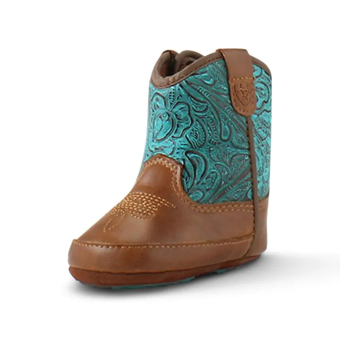 Kids Baby Boots Ariat Infant Lil039 Stompers Round Up Boot Brownfeathertan