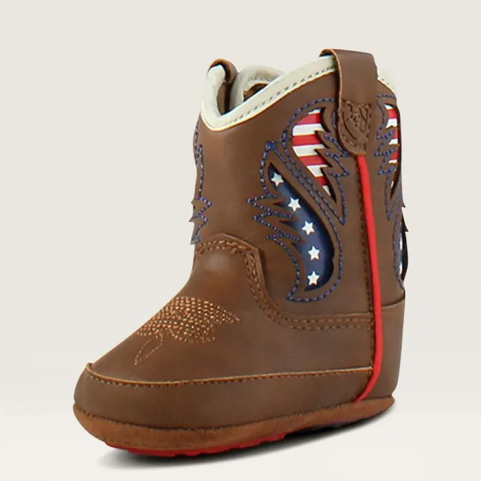 Kids Baby Boots Ariat Infant Lil Stompers George Boot Brown