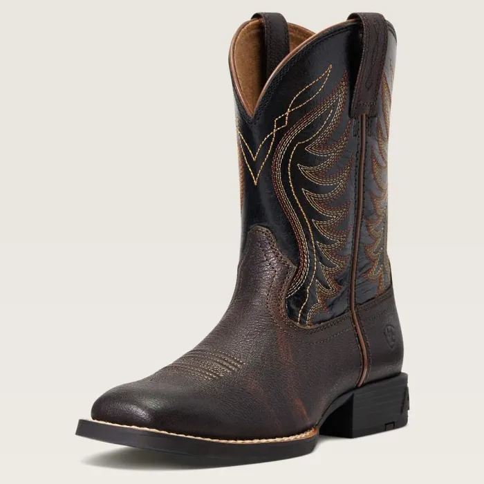 Kids Big Kids039 Footwear Ariat Amos Western Boot Hand Stained Red 8211 Brown