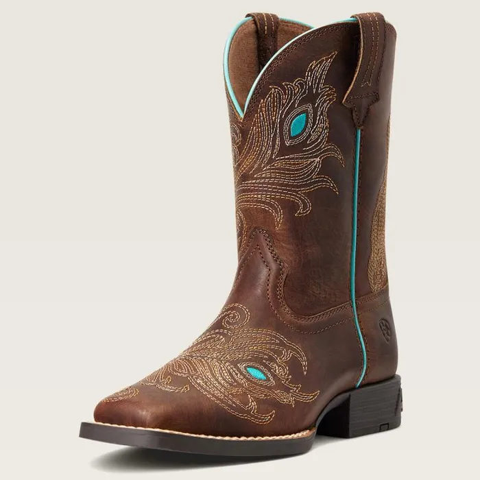 Kids Big Kids039 Footwear Ariat Bright Eyes II Western Boot Hat Box Brown