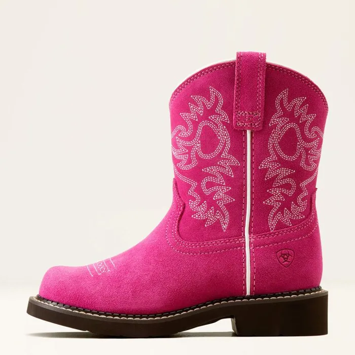Kids Big Kids039 Footwear Ariat Fatbaby Western Boot Hottest Pink