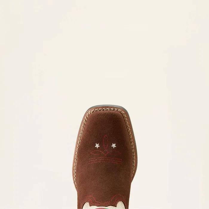 Kids Big Kids039 Footwear Ariat Futurity Fringe Rodeo Quincy Western Boot Chocolate Suederange Riding Ruby