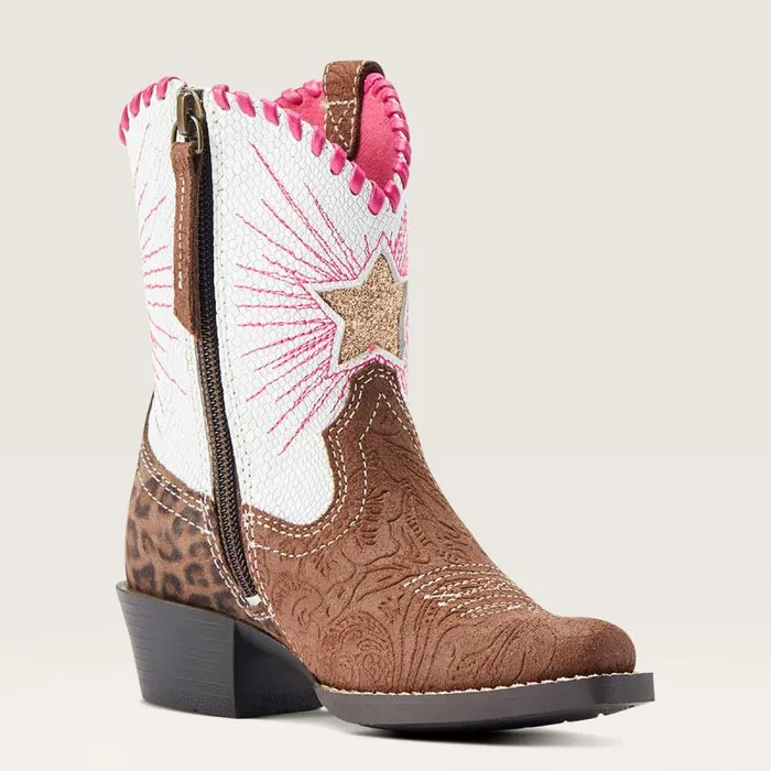 Kids Big Kids039 Footwear Ariat Heritage Star Easy Fit Western Boot Brown Floral Emboss Kids Big Kids039 Footwear Ariat Heritage Star Easy Fit Western Boot Brown Floral Emboss