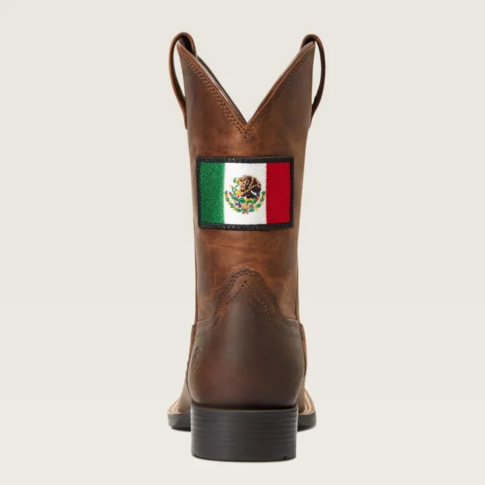 Kids Big Kids039 Footwear Ariat Orgullo Mexicano II Western Boot Distressed Brown Kids Big Kids039 Footwear Ariat Orgullo Mexicano II Western Boot Distressed Brown