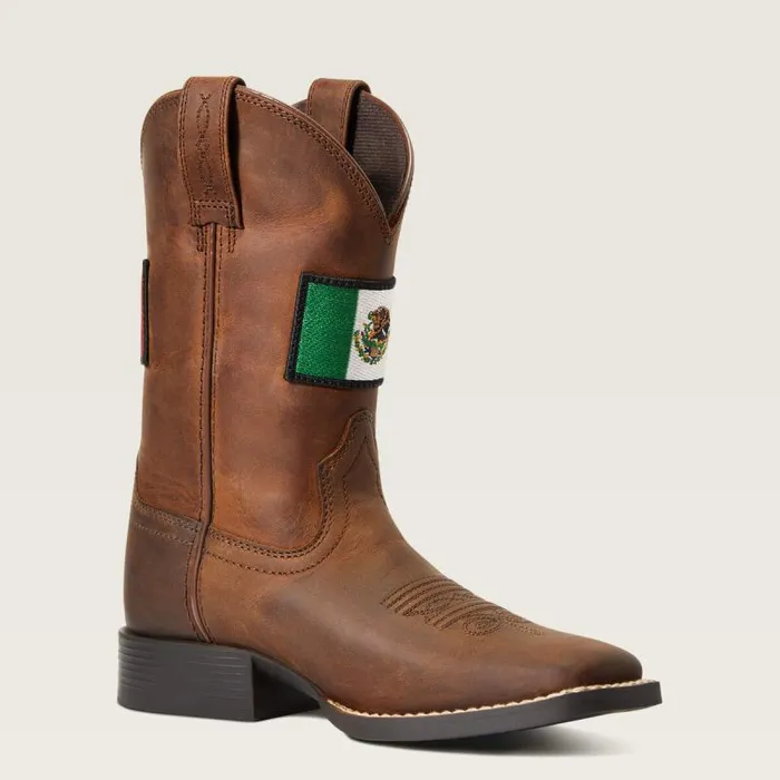 Kids Big Kids039 Footwear Ariat Orgullo Mexicano II Western Boot Distressed Brown Kids Big Kids039 Footwear Ariat Orgullo Mexicano II Western Boot Distressed Brown