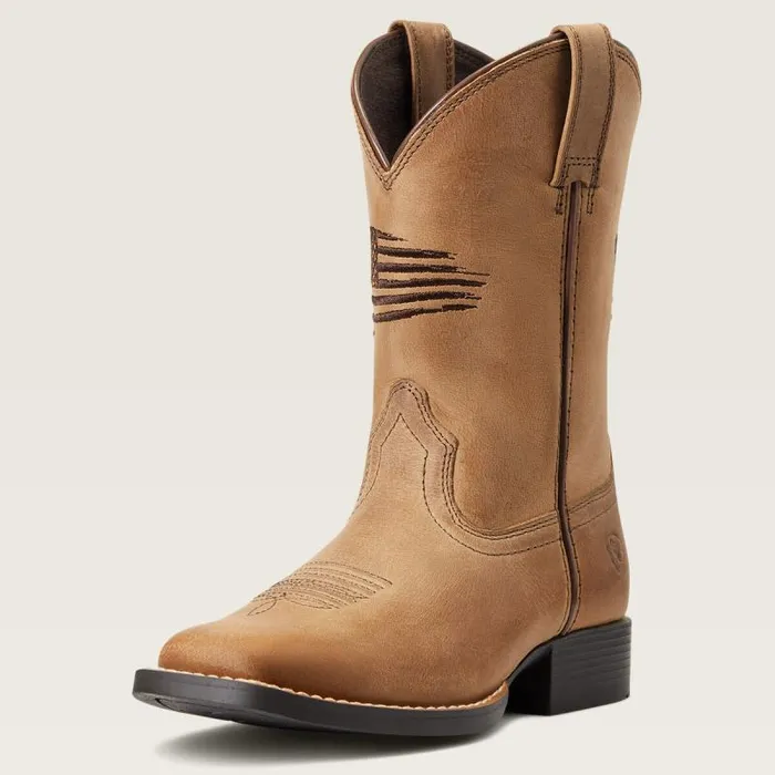 Kids Big Kids039 Footwear Ariat Patriot II Western Boot Homestead Brown